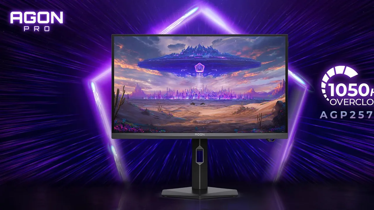 AOC Agon Pro AGP257FT monitori 1050 Gts chastotada ishlaydi