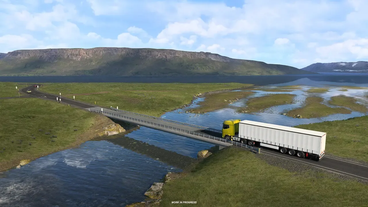 Euro Truck Simulator 2 ga Iceland DLC va shaffof suv keladi — 4-rasm