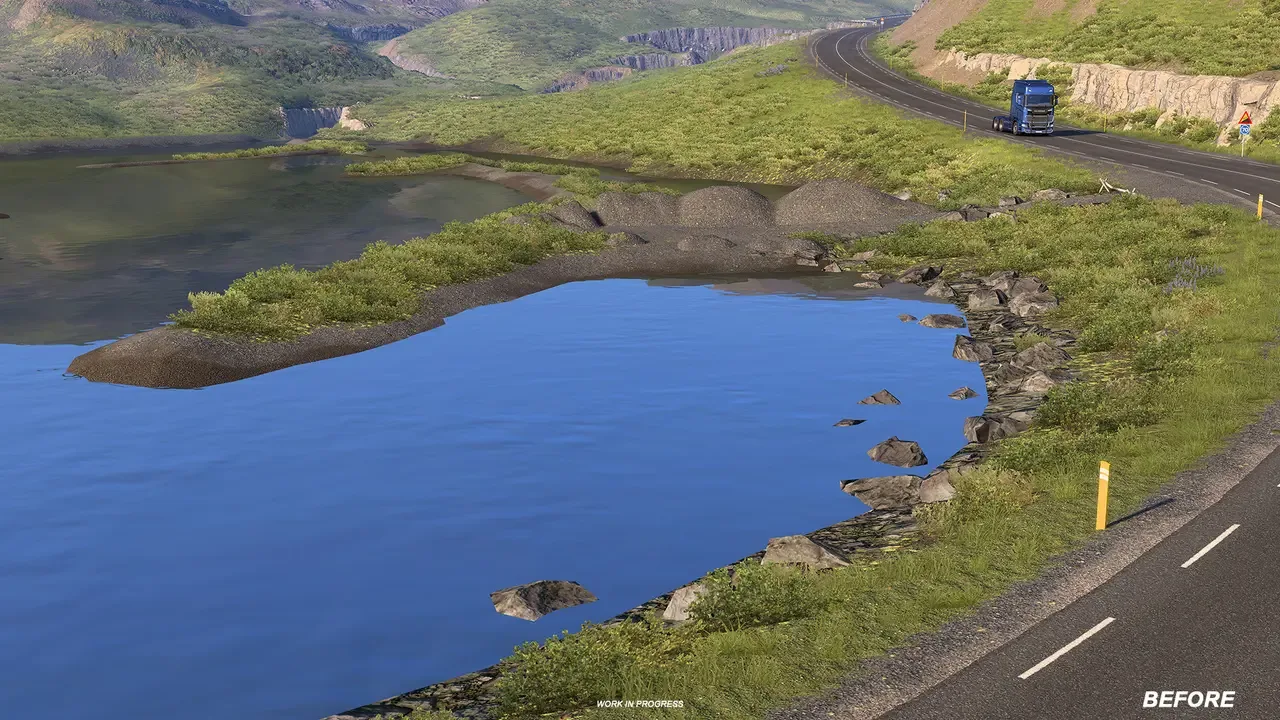 Euro Truck Simulator 2 ga Iceland DLC va shaffof suv keladi — 2-rasm