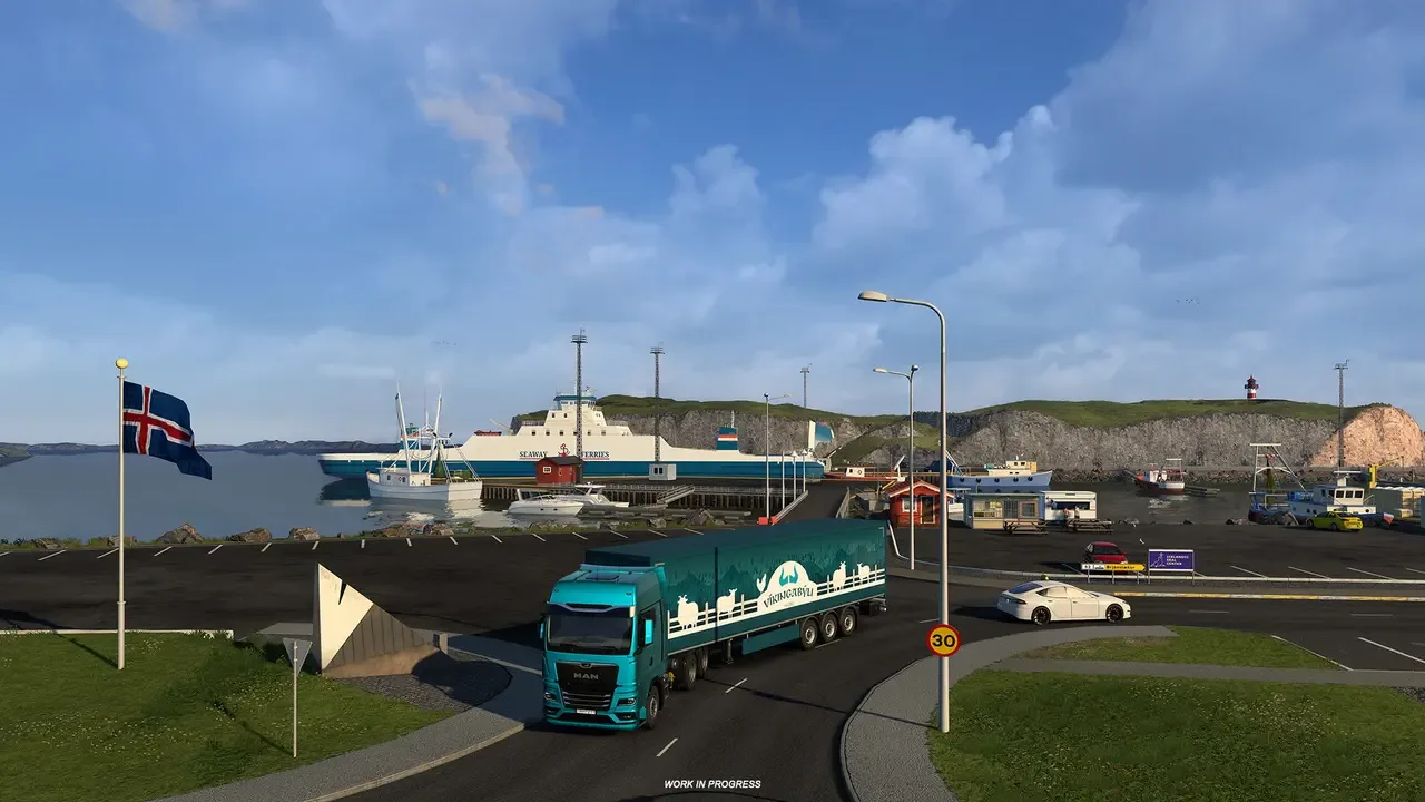 Euro Truck Simulator 2 ga Iceland DLC va shaffof suv keladi — 6-rasm