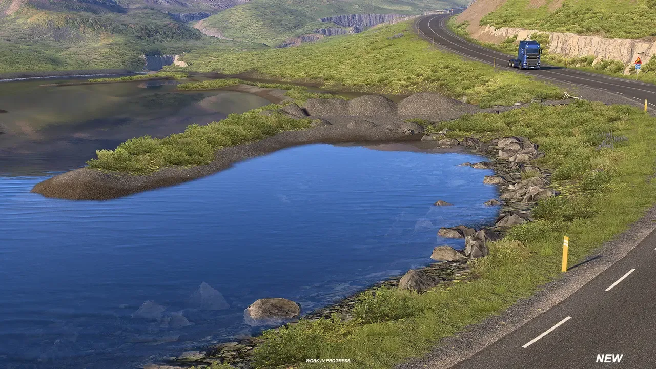 Euro Truck Simulator 2 ga Iceland DLC va shaffof suv keladi — 3-rasm