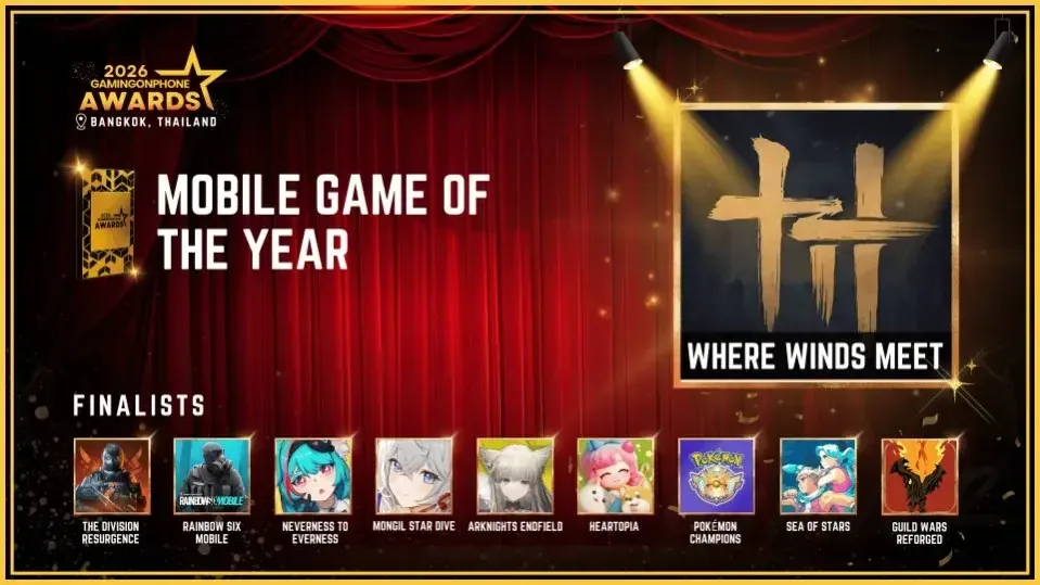 GamingonPhone Awards 2026: Where Winds Meet g'olib bo'ldi — 2-rasm