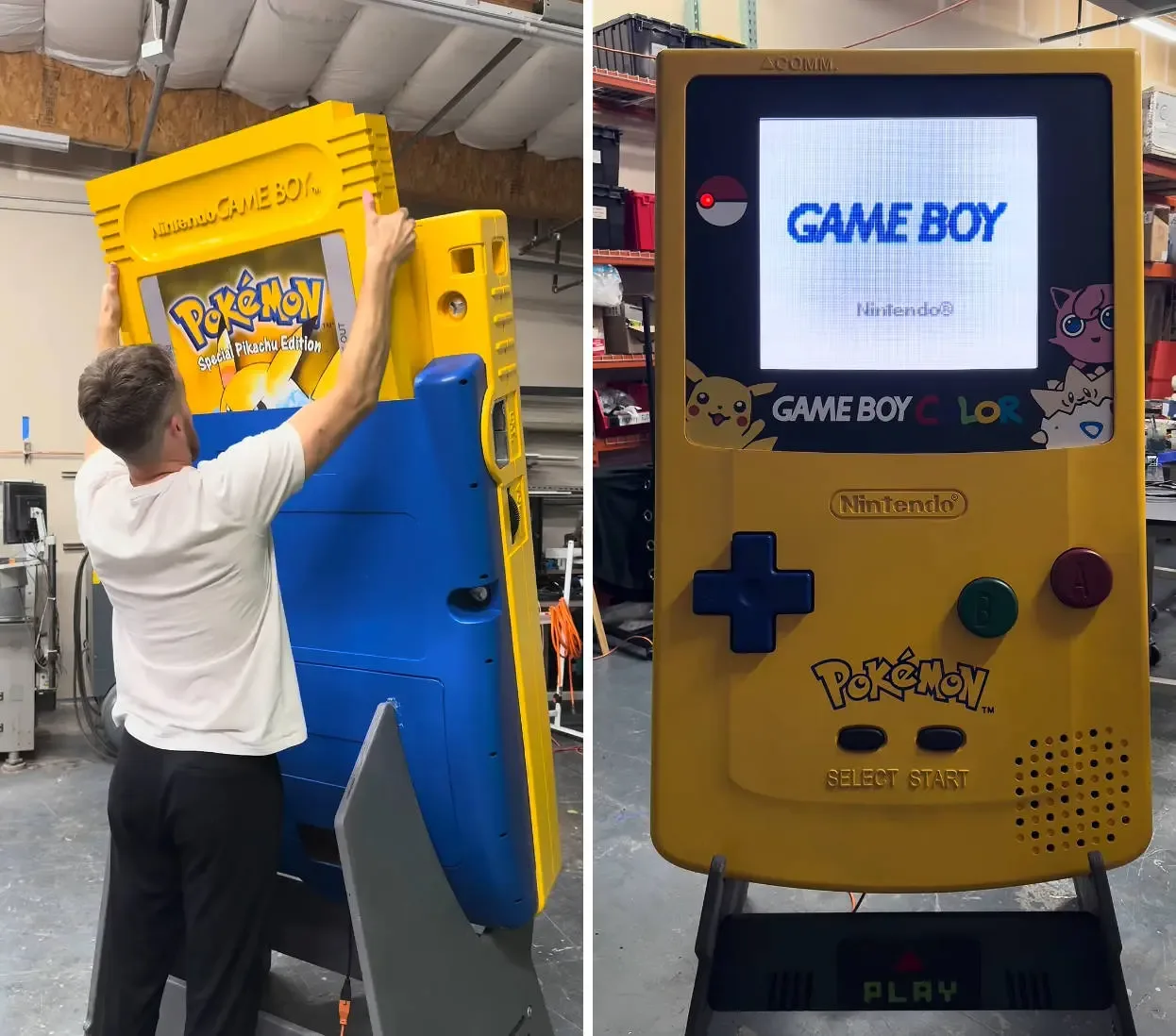 Muhandis Pokemon Yellow o'ynaydigan ulkan Game Boy yaratdi — 2-rasm