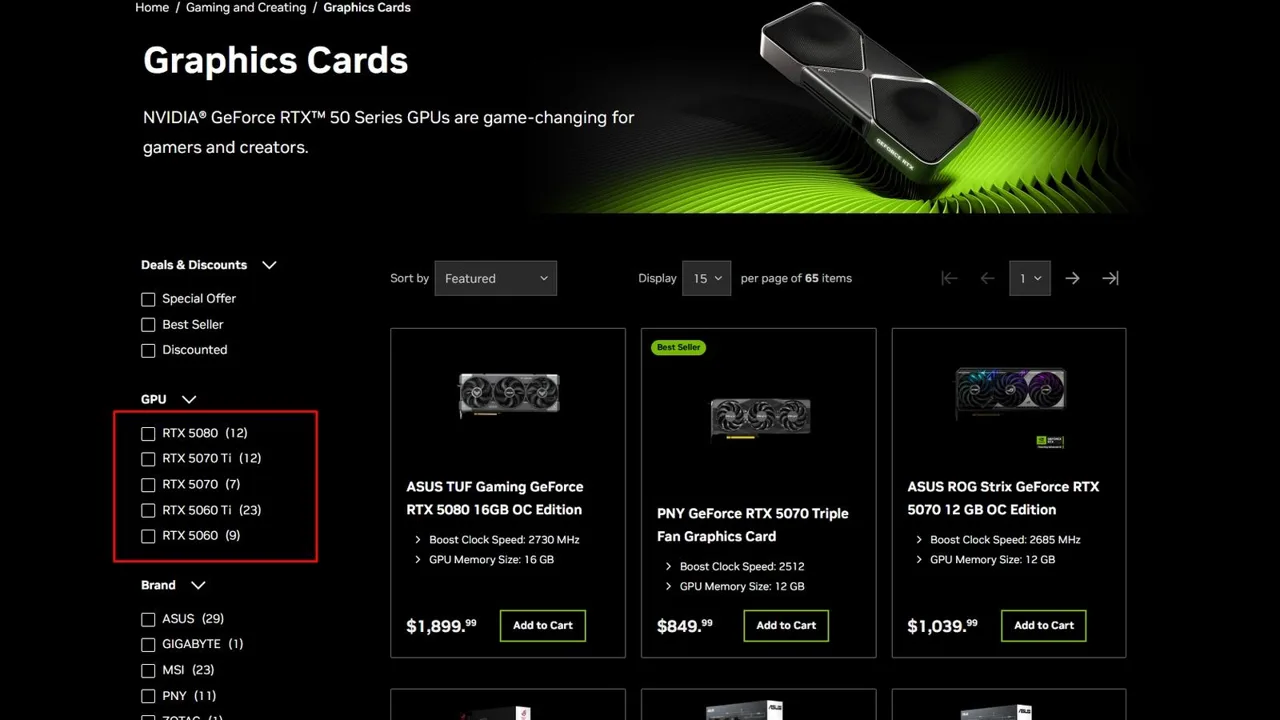 Nvidia GeForce RTX 5090 rasmiy marketpleysdan olib tashlandi