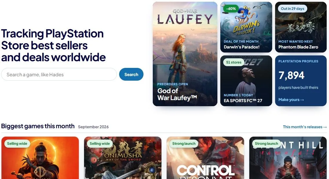 PlayStation 5 uchun SteamDB analogi taqdim etildi