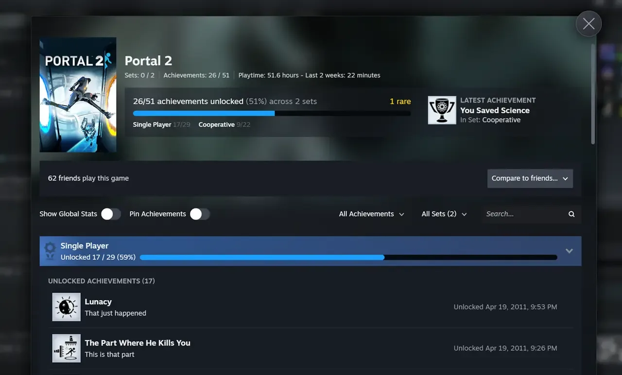Steam-da yutuqlarni guruhlash tizimi sinovdan o'tmoqda — 2-rasm