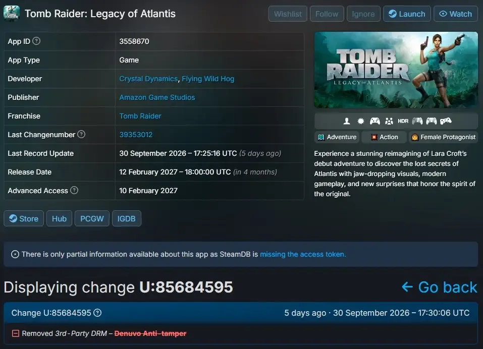 Tomb Raider: Legacy of Atlantis Denuvo'dan voz kechdi — 2-rasm