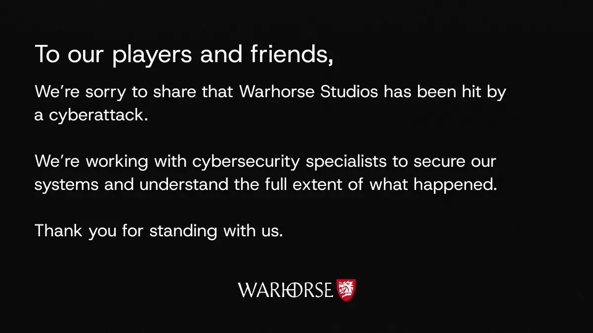 Warhorse Studios studiyasiga kiberhujum uyushtirildi — 2-rasm